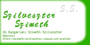szilveszter szimeth business card